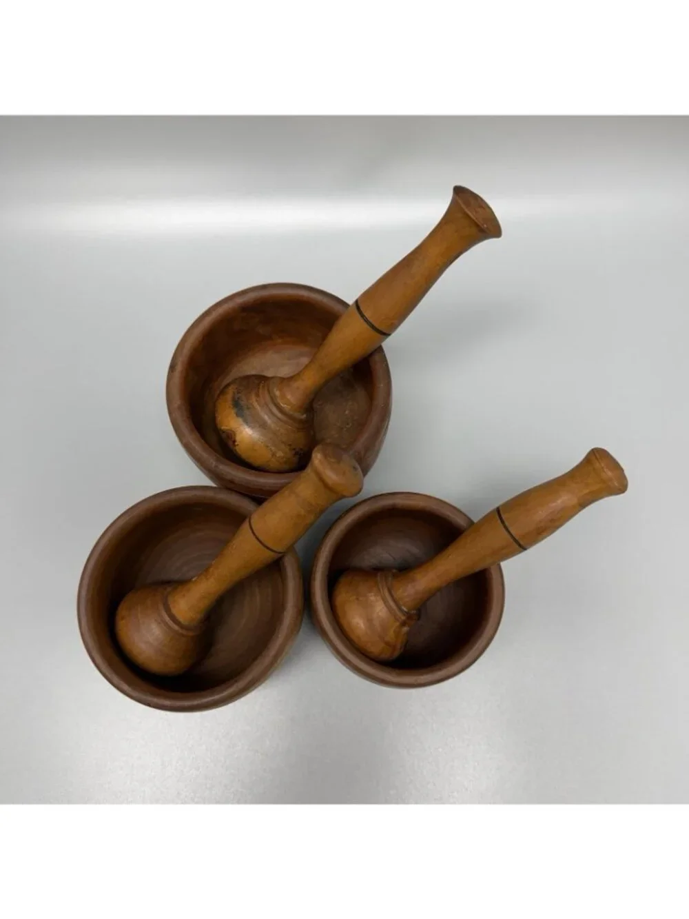 Mortar & Pestle Sets Vintage Portugal Wooden Rustic Country Decor Tool